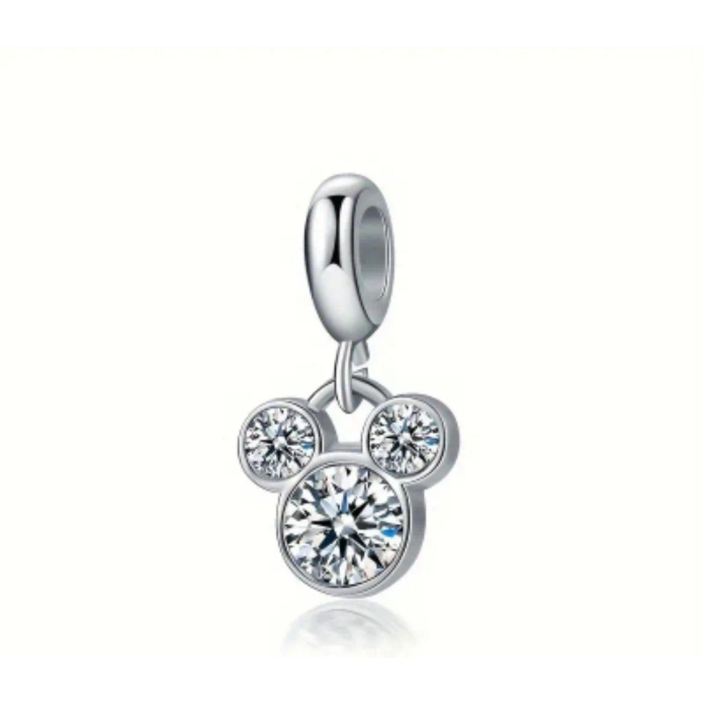 Silver Mickey Mouse Charm Pendant